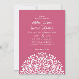 Convites Casamento Floral Étnico Boho Colorido Moderno Mand