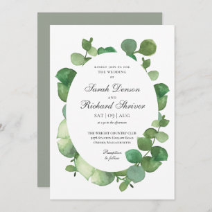 Convites Casamento Floral Eucalyptus Boho Greenery