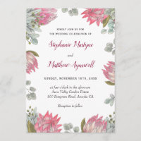 Casamento Floral Eucalyptus Protea Rosa