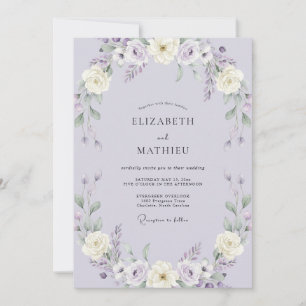 Convites Casamento Floral Exuberante de Lavanda