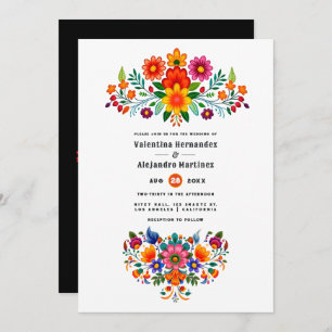Convites Casamento Floral Fiesta Mexicano Vibrant