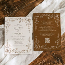 Casamento Floral Francês Vintage em Marrom e Creme