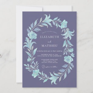 Convites Casamento Floral Gelado de Lavanda