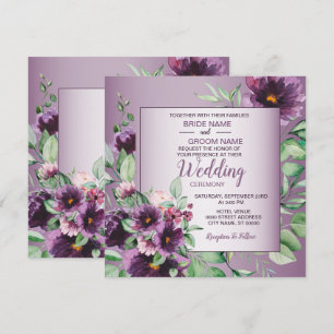 Convites Casamento Floral Geométrico Verde com Toque de Beg
