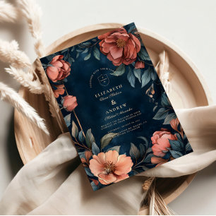 Convites Casamento Floral Gothic Moody