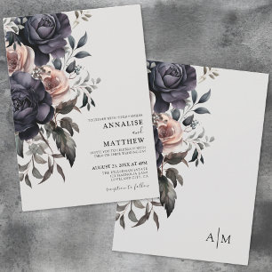 Convites Casamento Floral Gótico