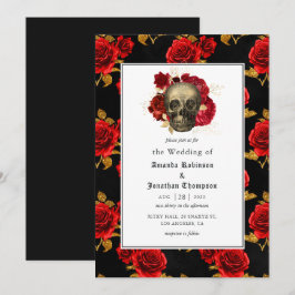 Convites Casamento Floral Gótico