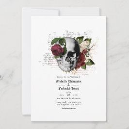 Convites Casamento Floral Gótico Outono Rustico