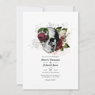 Convites Casamento Floral Gótico Outono Rustico