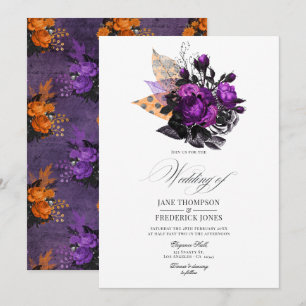 Convites Casamento Floral Gótico Romântico Shabby-Chic