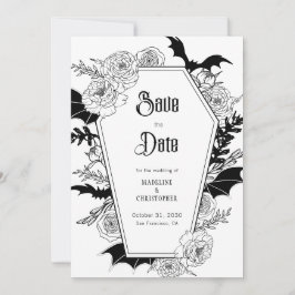 Convites Casamento Floral Gótico Salvar a Data