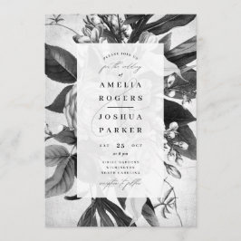 Convites Casamento Floral Industrial Chic Elegant
