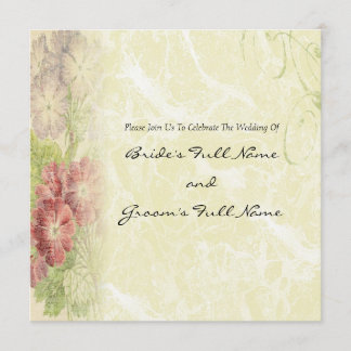 Convites Casamento Floral Inspirado Vintage