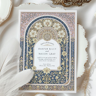 Convites Casamento Floral Intrate Art Nouveau