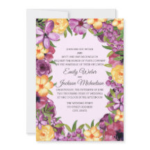 Casamento Floral Iridescente Púrpura Amarela