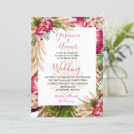 Convites Casamento Floral Islâmico do Bismillah Pampas Prot