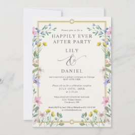 Convites Casamento Floral Jardim Country Feliz Para Sempre