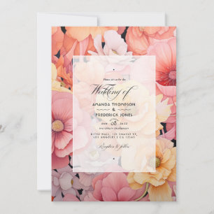 Convites Casamento Floral Just Peachy
