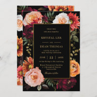 Casamento Floral Laranja Escuro com Borgonha Laran