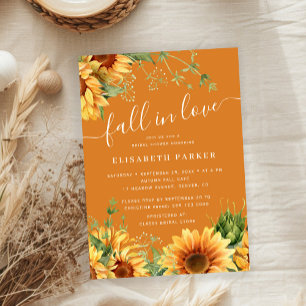 Convites Casamento floral laranja queimada no outono