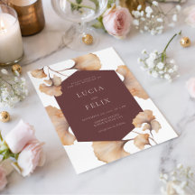 Casamento Floral Laranja Queimado Outono Elegante