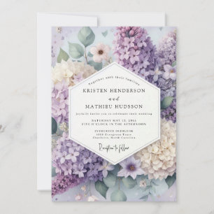 Convites Casamento Floral Lavanda em Flor