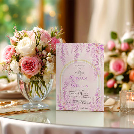 Convites Casamento Floral Lavanda Soft Elegante