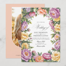 Casamento Floral Lilás, Amarelo Manteiga e Coral P