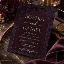 Casamento Floral Luxuoso Plum Noir Moody