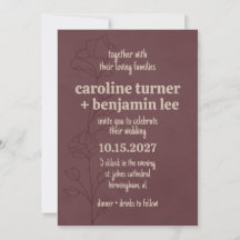 Casamento Floral Marrom Elegante