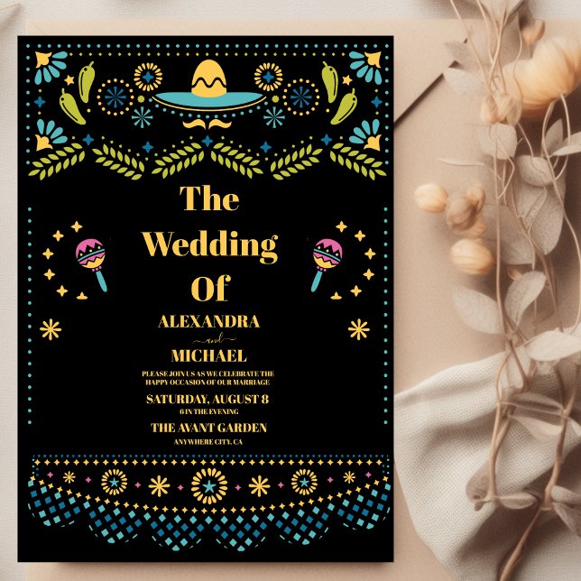 Convites Casamento Floral Mexicano Fiesta Folkart (Criador carregado)