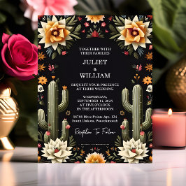 Convites Casamento Floral Mexicano Style Elegant Fiesta Cac