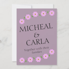 Convites Casamento floral minimalista