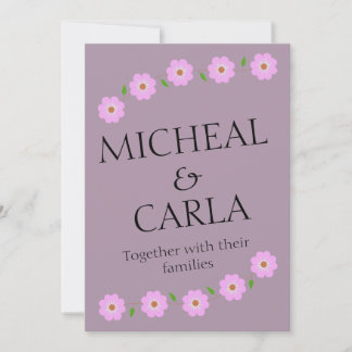 Convites Casamento floral minimalista
