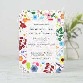 Convites Casamento Floral Modern Boho Chic