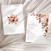 Casamento Floral Moderno Boho Terracota Laranja Qu