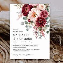 Casamento Floral Moderno e Elegante em Borgonha e