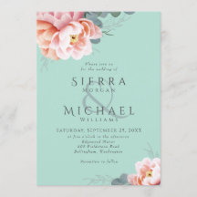 Casamento Floral Moderno em Verde Hortelã Rosa Beg