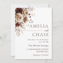 Casamento Floral Moderno Terracotta Bohemian