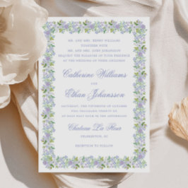 Convites Casamento Floral Moldura Cottage Romântico