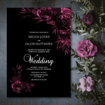 Casamento Floral Moody Black and Pink