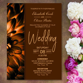Convites Casamento Floral Moody Copper