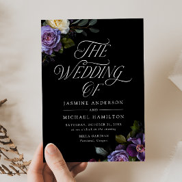 Convites Casamento Floral Moody Gothic