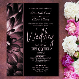 Convites Casamento Floral Moody Pink
