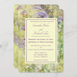 Convites Casamento Floral na moda Purple