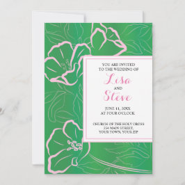 Convites Casamento Floral na Praia de Destino Tropical