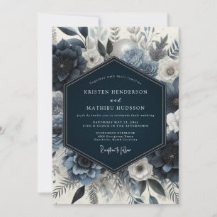 Convites Casamento Floral Naval Temperamental