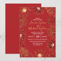 Casamento Floral Oriental do Flor Vermelho Lotus