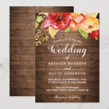 Casamento Floral Outonal de Madeira Rústica em Dou