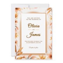 Casamento floral outonal em aquarela elegante